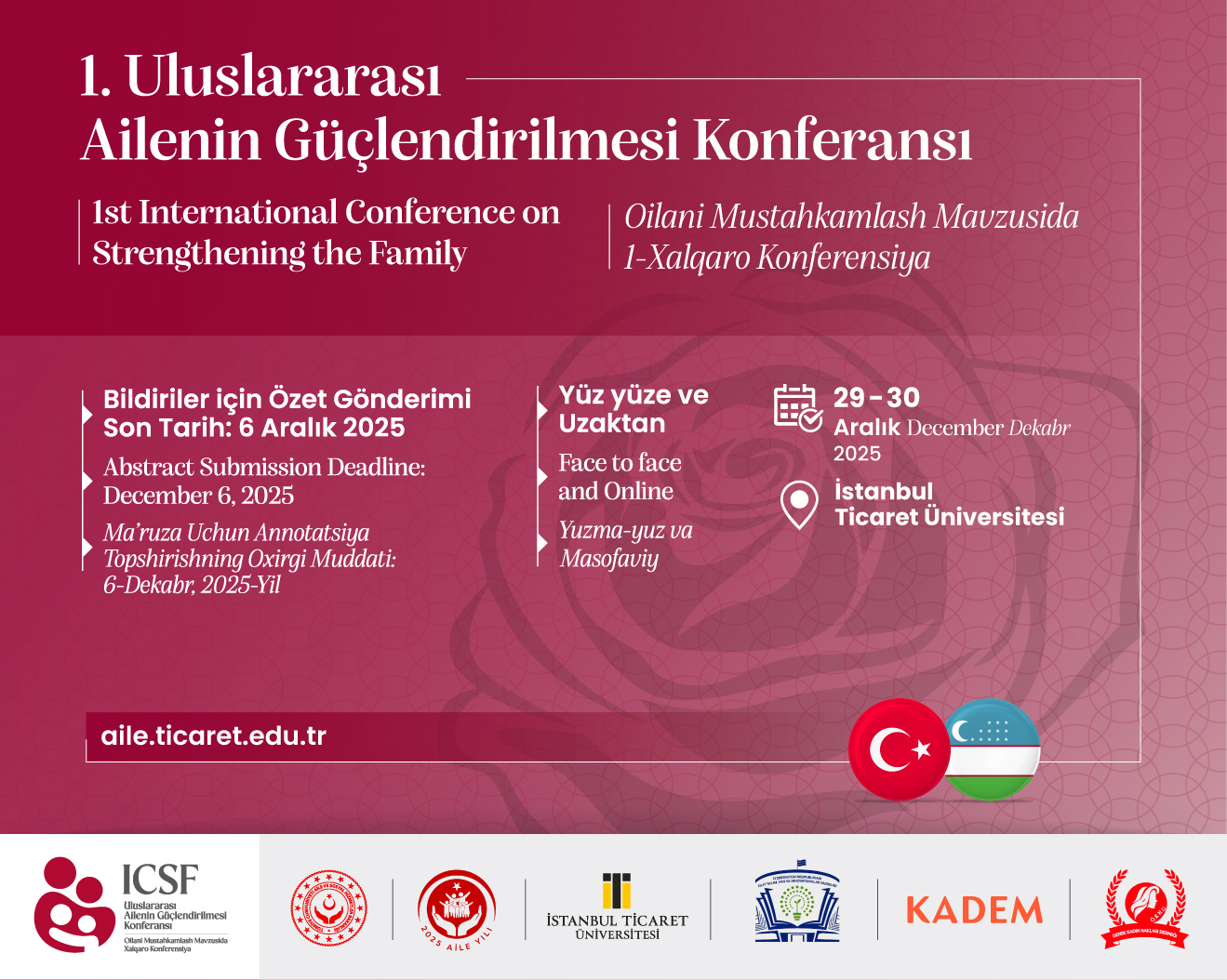 1. Uluslararası Ailenin Güçlendirilmesi Konferansı
