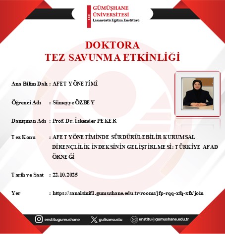 Tez Savunma Duyurusu