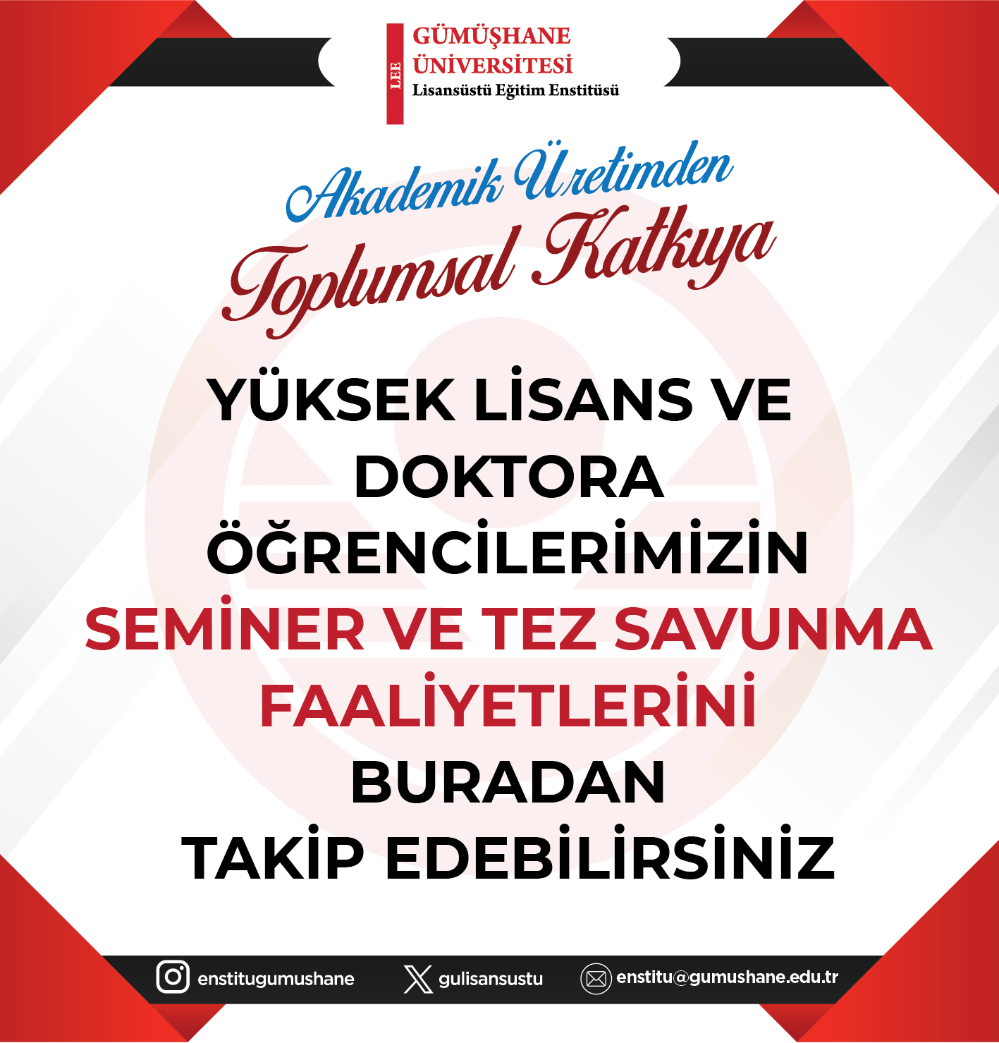 Tez Savunma Duyuruları